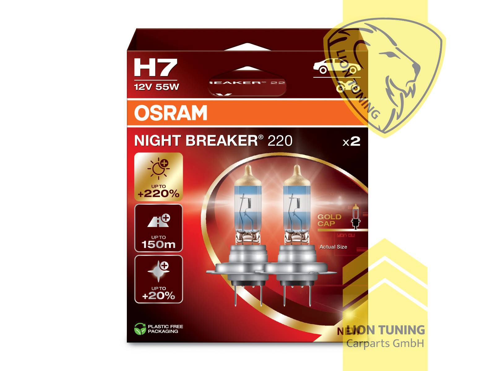 Halogen, 3900K, H7, 55W, Scheinwerfer, 12 V, Eintragungsfrei / mit E-Prüfzeichen