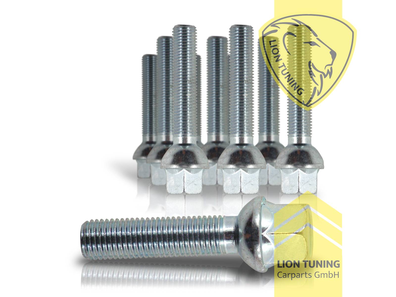 silber, 10.9, M12x1,5, Kugelbund, Metall / Stahl, 30 mm
