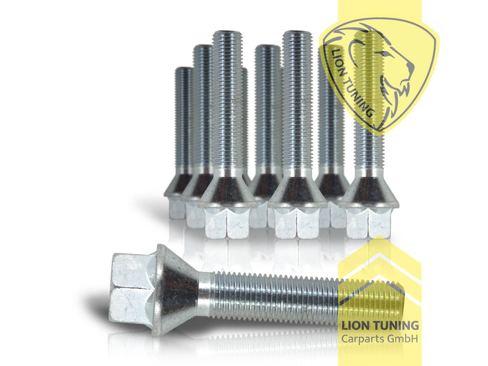 silber, 10.9, M12x1,25, Kegelbund, Metall / Stahl, 35 mm