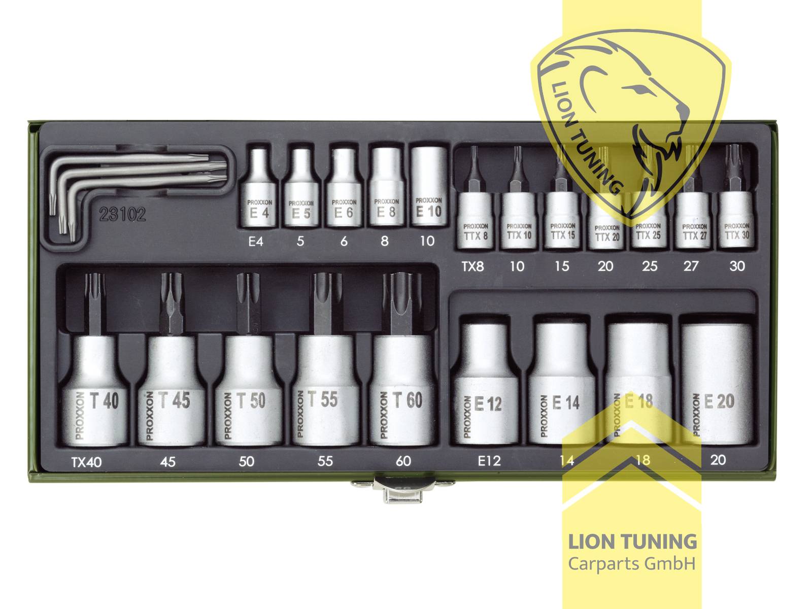 für 1/2 Zoll Vierkantantrieb (12,5 mm), für 1/4 Zoll Vierkantantrieb (6,3 mm), silber, 1/2 Zoll, 1/4 Zoll, Proxxon, Chrom-Vanadium-Stahl