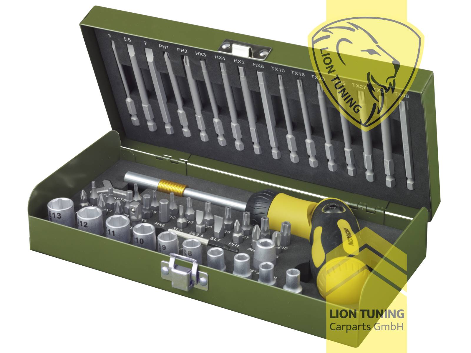 für 1/4 Zoll Vierkantantrieb (6,3 mm), silber, 1/4 Zoll, Proxxon, Chrom-Vanadium-Stahl
