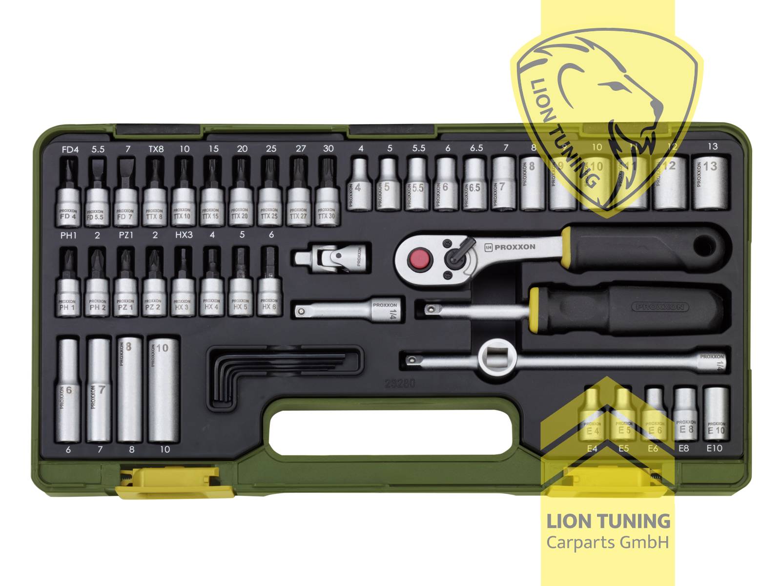 für 1/4 Zoll Vierkantantrieb (6,3 mm), silber, 1/4 Zoll, Proxxon, Chrom-Vanadium-Stahl