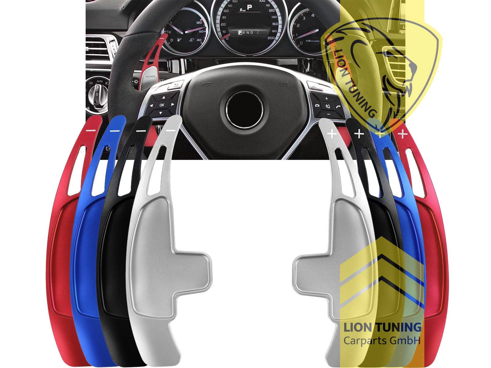 nur für AMG Modelle, schwarz, Inklusive Klebepads, Aluminium