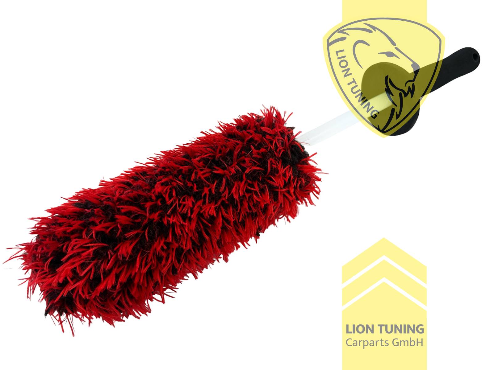 Außenreinigung, rot, schwarz, 43 cm, Mikrofaser