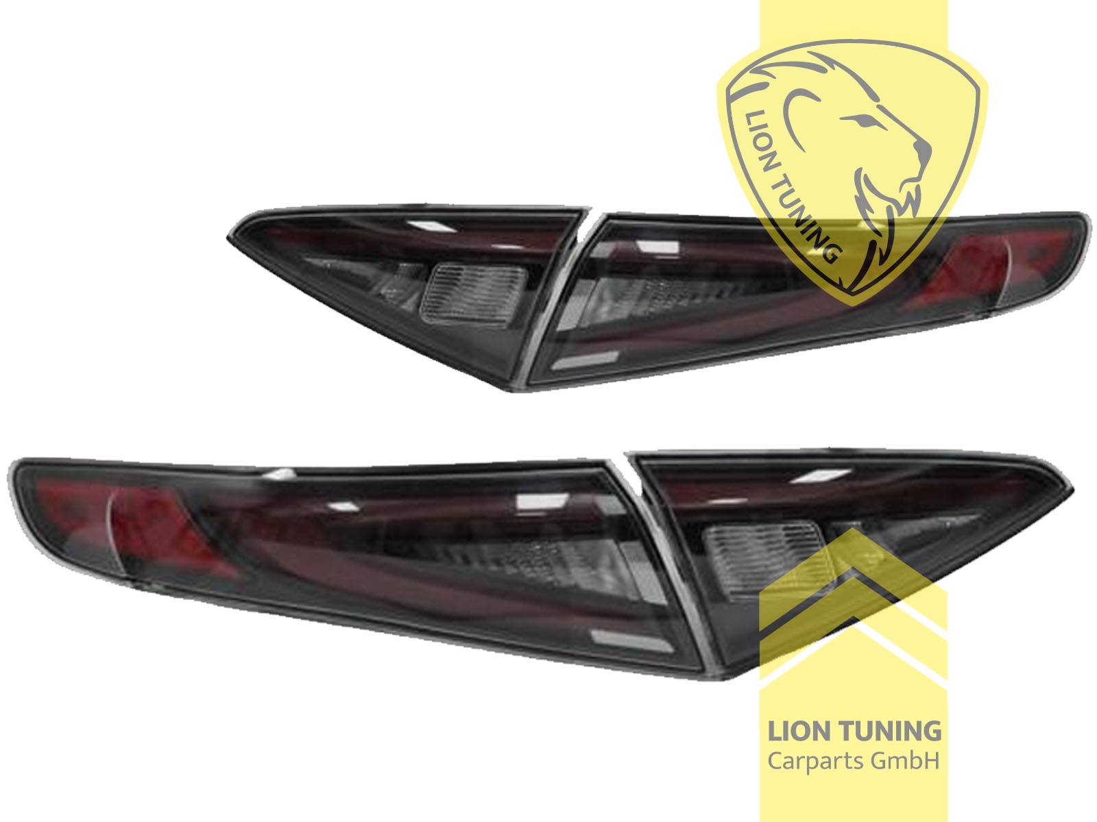 dynamischer LED Blinker, LED, schwarz, smoke, rot, Eintragungsfrei / mit E-Prüfzeichen
