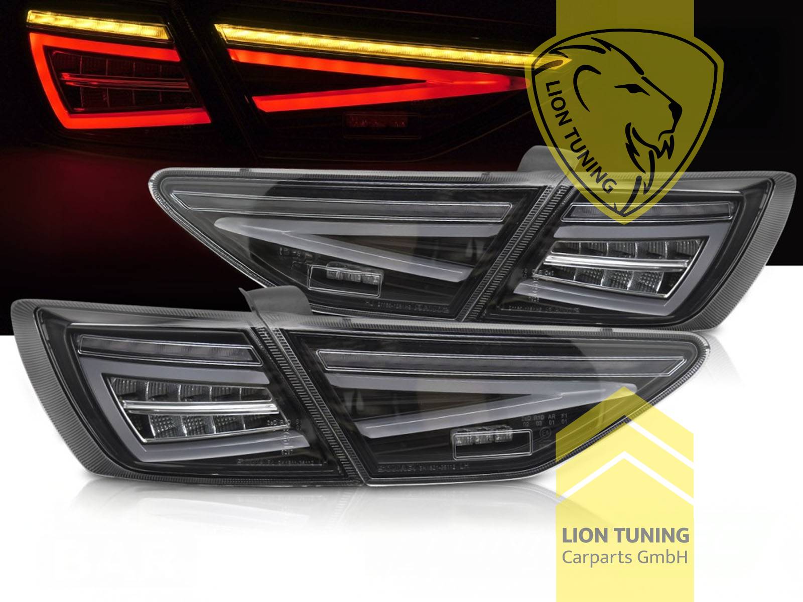 LED, mit LED Blinker, dynamischer LED Blinker, schwarz, nur passend bei Fahrzeugen mit Original Halogen Rückleuchten, Eintragungsfrei / mit E-Prüfzeichen