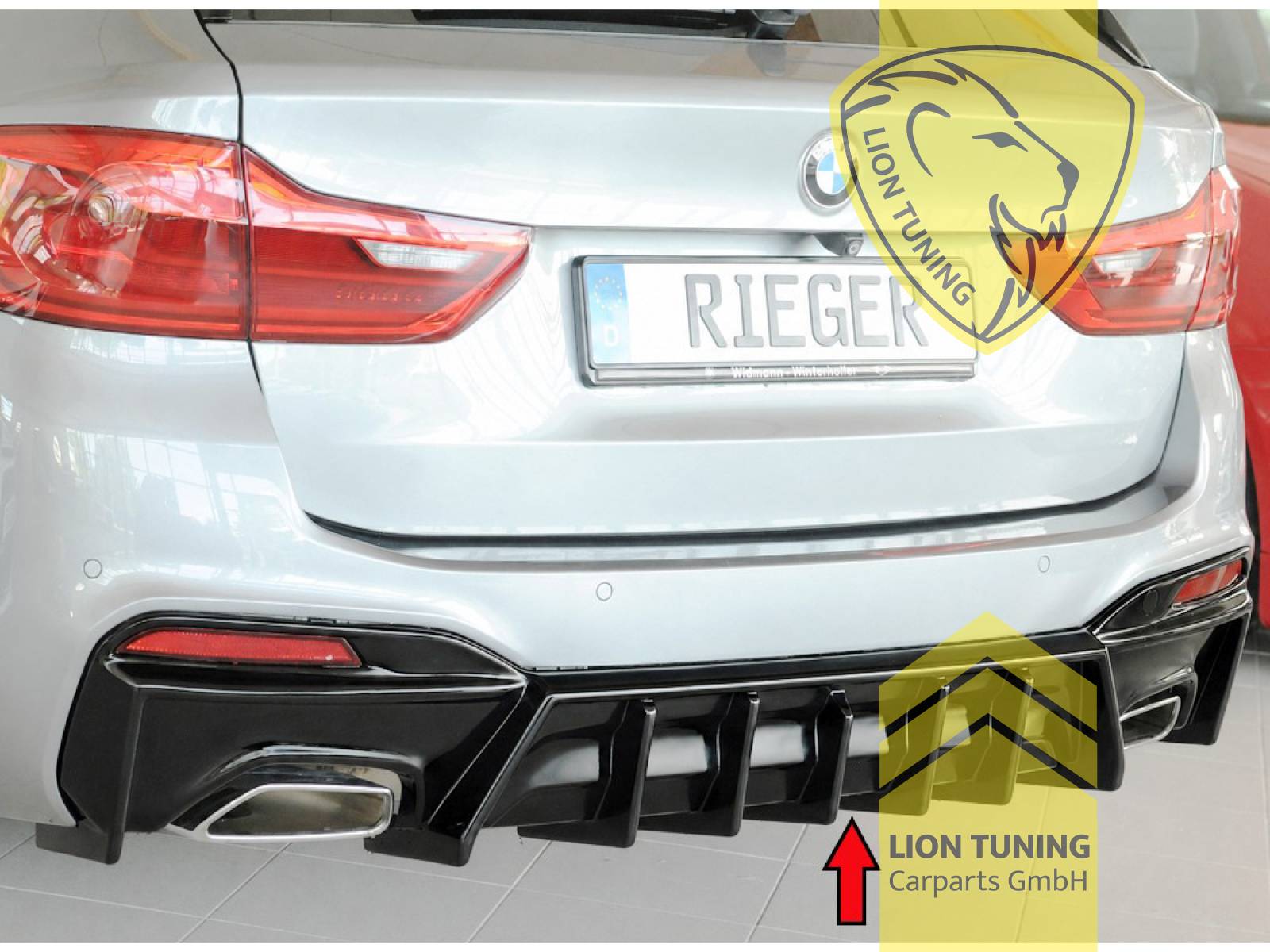 links und rechts, schwarz glänzend, für Fahrzeuge mit Anhängerkupplung, nur passend für Fahrzeuge mit M-Paket, ABS Kunststoff, Eintragungsfrei / mit ABE