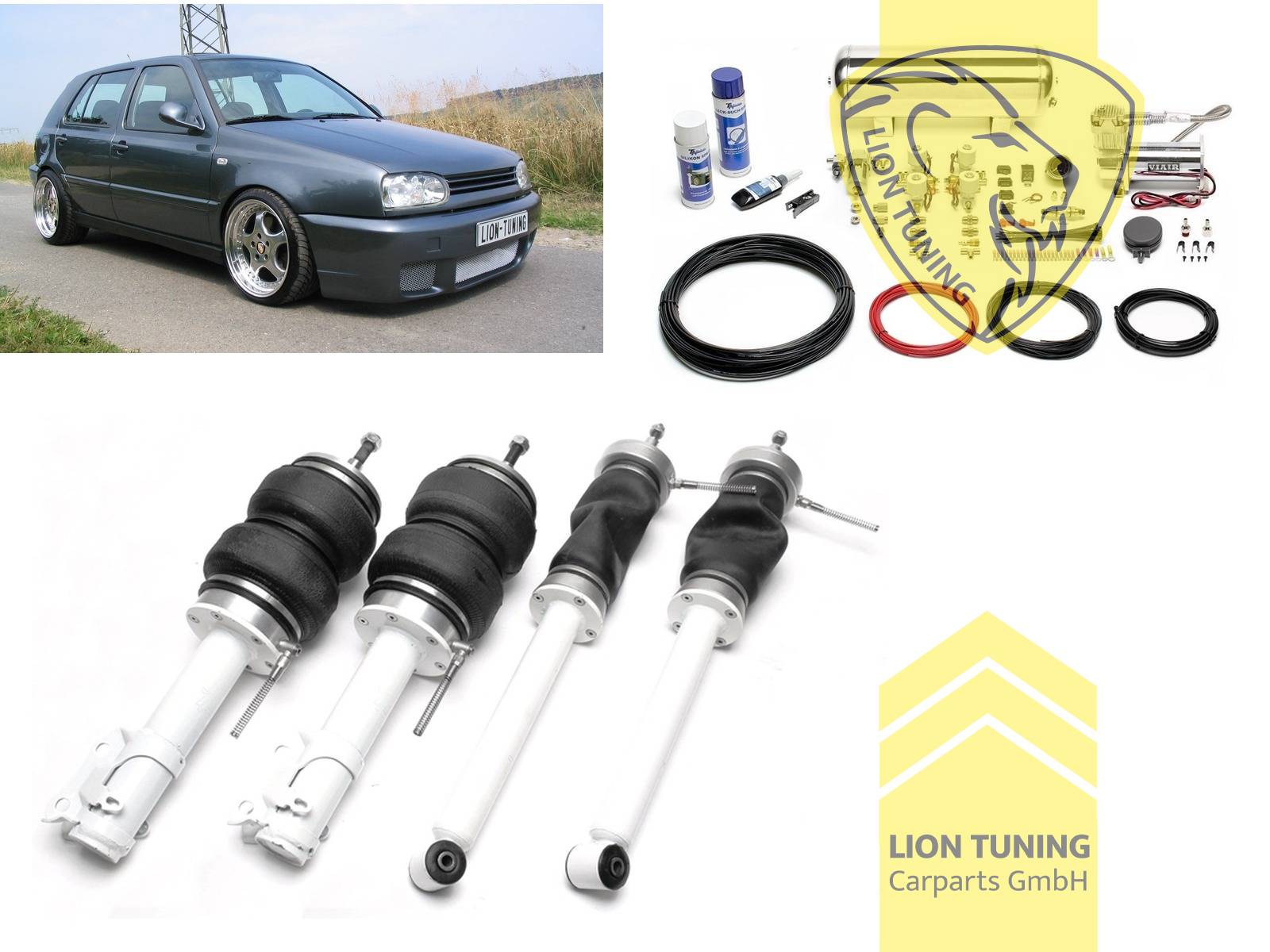 11,5L Tank chrom / ViAir Kompressor chrom, fest, weiss, nicht für Syncro, nicht passend für Syncro / Variant, Stahl verzinkt, Eintragungspflichtig / Teilegutachten wird nach Kauf spezifisch ausgestellt