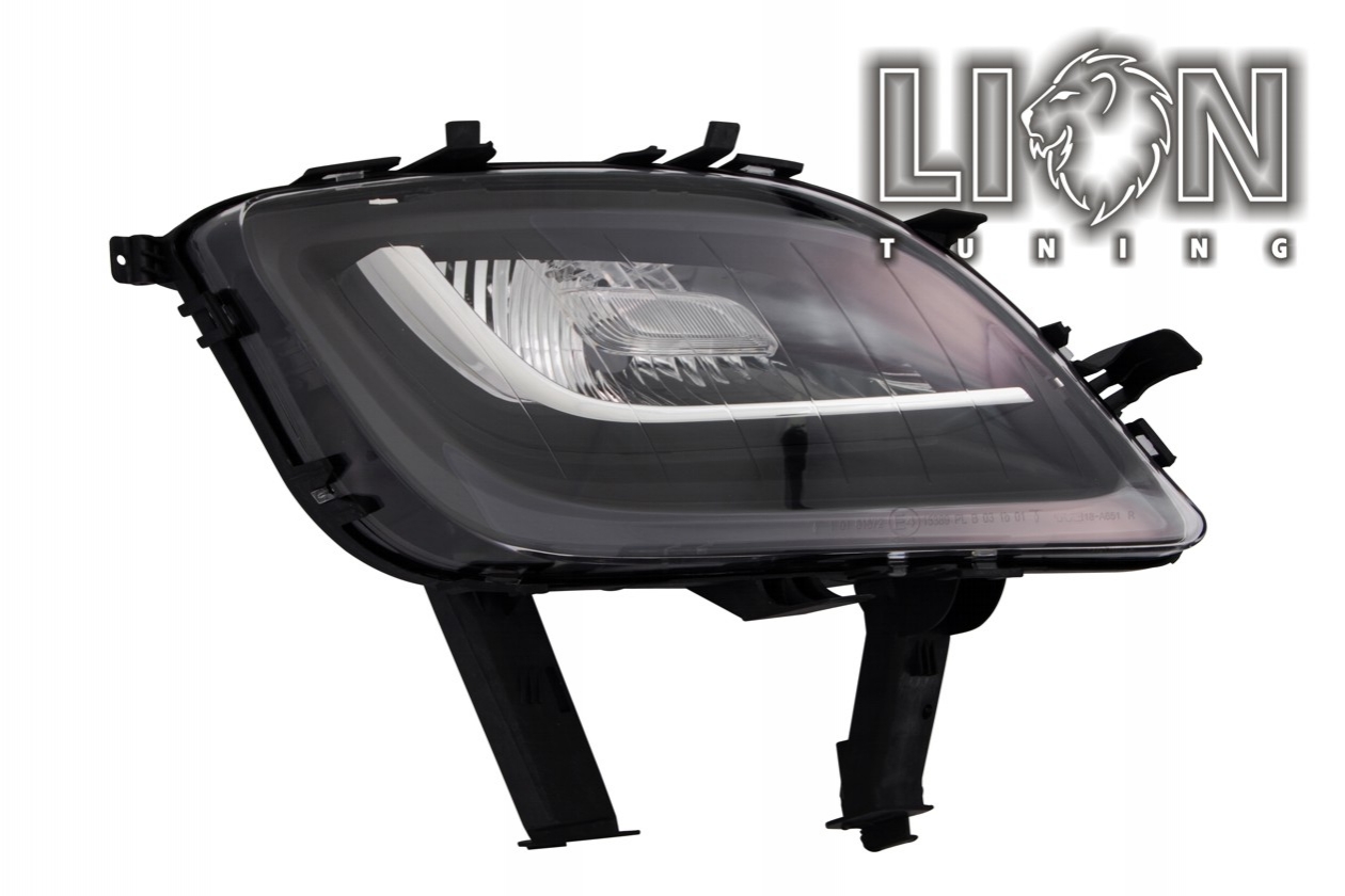 Halogen, schwarz, Eintragungsfrei / mit E-Prüfzeichen