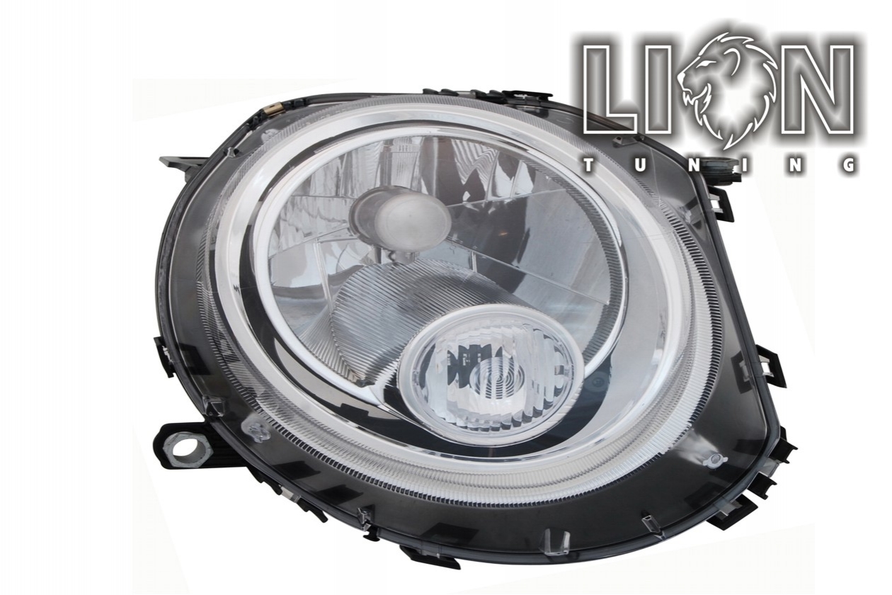 Halogen, Abblendlicht und Fernlicht H4, elektrisch verstellbar - Stellmotor integriert, inkl. Verschlusskappe und Lampenträger, ohne Leuchtmittel, Eintragungsfrei / mit E-Prüfzeichen