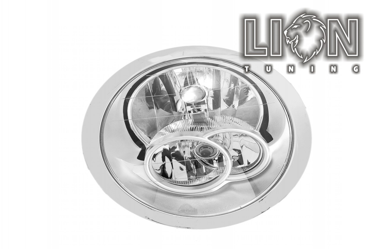 Halogen, Abblendlicht H7 / Fernlicht H7, elektrisch verstellbar - Stellmotor integriert, inkl. Verschlusskappe und Lampenträger, ohne Leuchtmittel, Standard Ausführung, Eintragungsfrei / mit E-Prüfzeichen