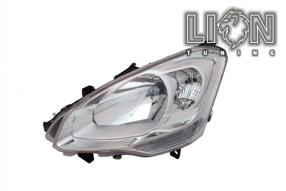 Halogen, Abblendlicht und Fernlicht H4, elektrisch verstellbar - Stellmotor integriert, inkl. Verschlusskappe und Lampenträger, ohne Leuchtmittel, Standard Ausführung, Eintragungsfrei / mit E-Prüfzeichen