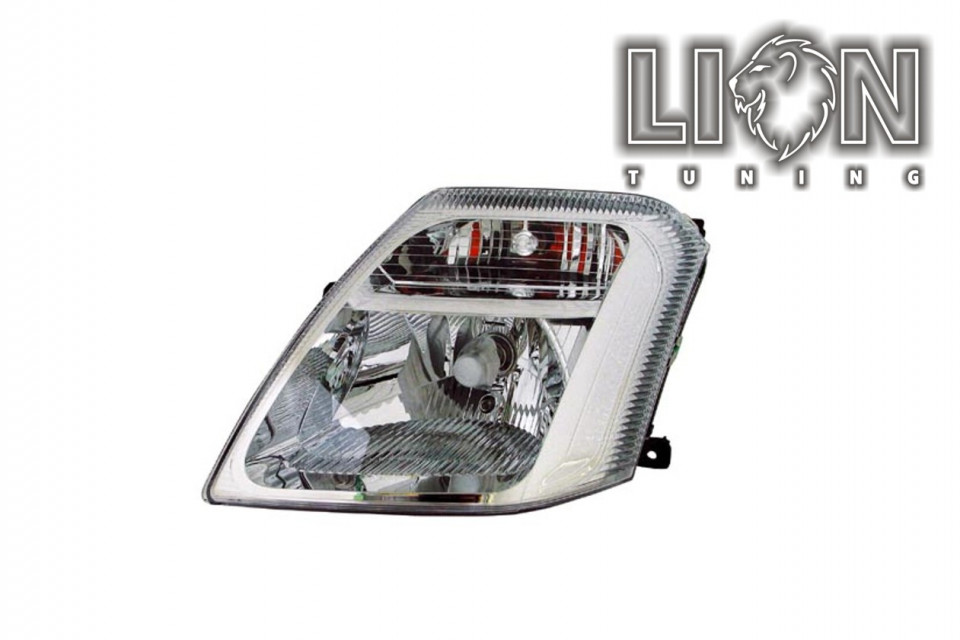 Halogen, Abblendlicht und Fernlicht H4, elektrisch verstellbar - Stellmotor integriert, inkl. Verschlusskappe und Lampenträger, ohne Leuchtmittel, Standard Ausführung, Eintragungsfrei / mit E-Prüfzeichen