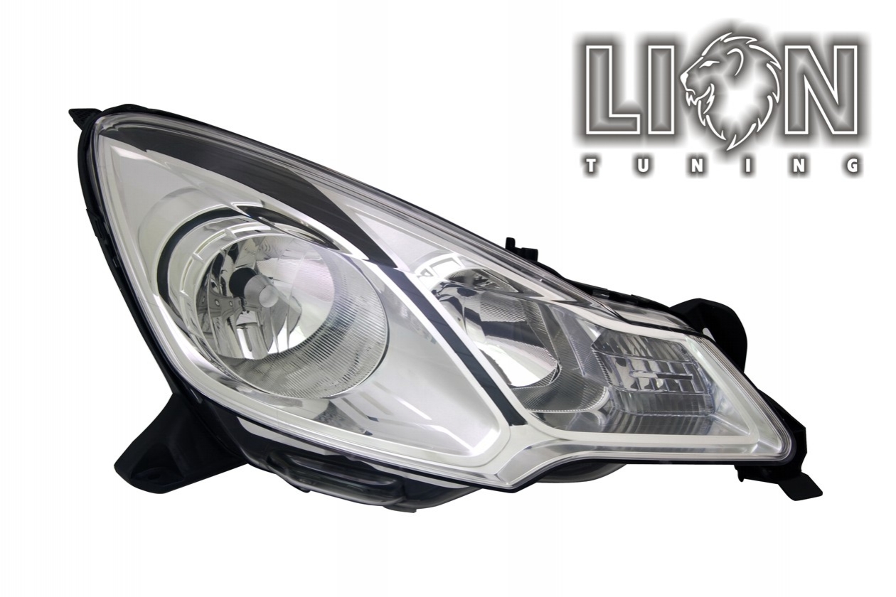 Halogen, für Fahrzeuge mit chromfarbenem Dekorstreifen, Abblendlicht H7 / Fernlicht H1, elektrisch verstellbar - Stellmotor integriert, inkl. Verschlusskappe und Lampenträger, ohne Leuchtmittel, Standard Ausführung, Eintragungsfrei / mit E-Prüfzeichen