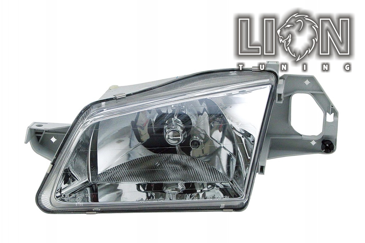 Halogen, Abblendlicht und Fernlicht H4, elektrisch verstellbar - Stellmotor integriert, inkl. Verschlusskappe und Lampenträger (PL), ohne Leuchtmittel, Standard Ausführung, Eintragungsfrei / mit E-Prüfzeichen