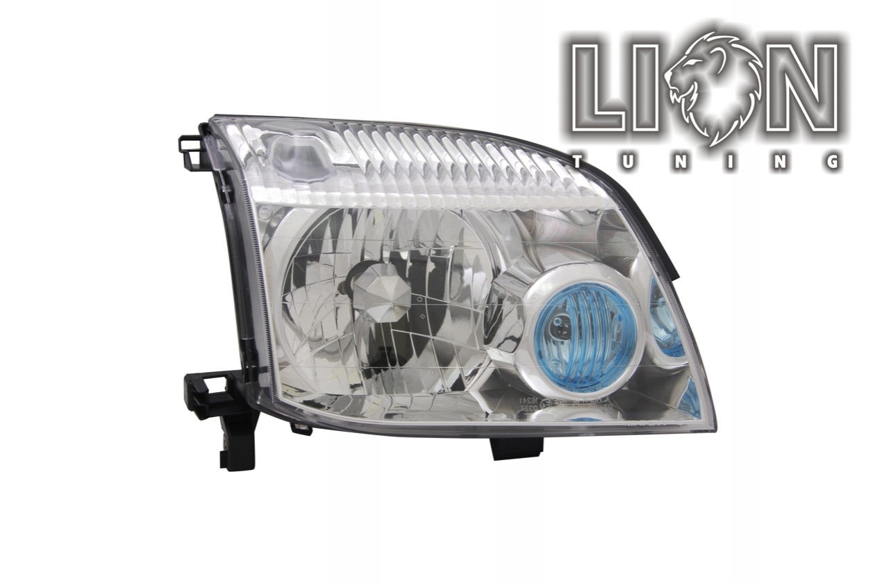 Halogen, Abblendlicht und Fernlicht H4, elektrisch verstellbar - Stellmotor integriert, inkl. Verschlusskappe und Lampenträger, ohne Leuchtmittel, Standard Ausführung, Eintragungsfrei / mit E-Prüfzeichen