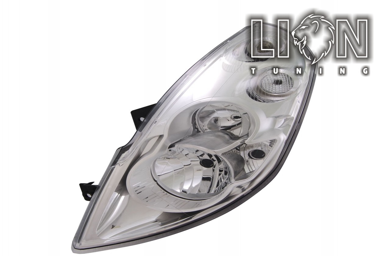 Halogen, für Fahrzeuge mit Kurvenlicht, Abblendlicht H7 / Fernlicht H7 / Kurvenlicht H1, elektrisch verstellbar - Stellmotor wird vom Original übernommen, inkl. Verschlusskappe und Lampenträger, ohne Leuchtmittel, Eintragungsfrei / mit E-Prüfzeichen