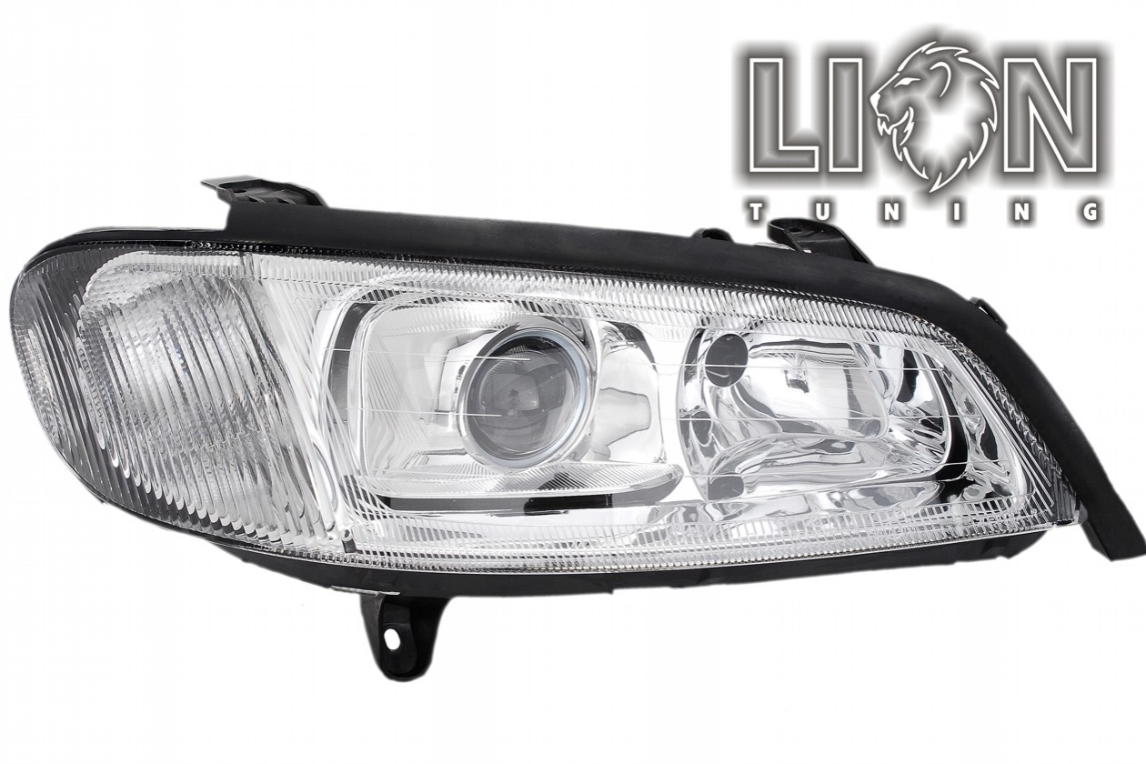 Halogen, Abblendlicht H7 / Fernlicht H1, elektrisch verstellbar - Stellmotor wird vom Original übernommen, inkl. Verschlusskappe und Lampenträger, ohne Leuchtmittel, Standard Ausführung, Eintragungsfrei / mit E-Prüfzeichen