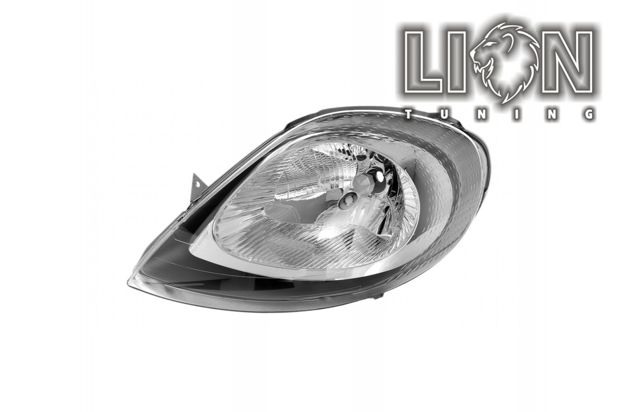 Halogen, Abblendlicht und Fernlicht H4, elektrisch verstellbar - Stellmotor wird vom Original übernommen, inkl. Verschlusskappe und Lampenträger, ohne Leuchtmittel, Standard Ausführung, Eintragungsfrei / mit E-Prüfzeichen