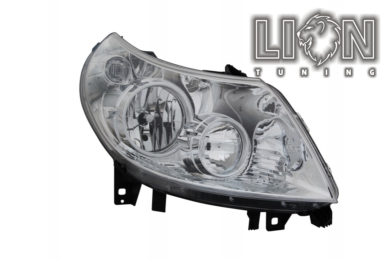 Halogen, Abblendlicht H7 / Fernlicht H1, elektrisch verstellbar - Stellmotor integriert, inkl. Verschlusskappe und Lampenträger, ohne Leuchtmittel, Standard Ausführung, Eintragungsfrei / mit E-Prüfzeichen