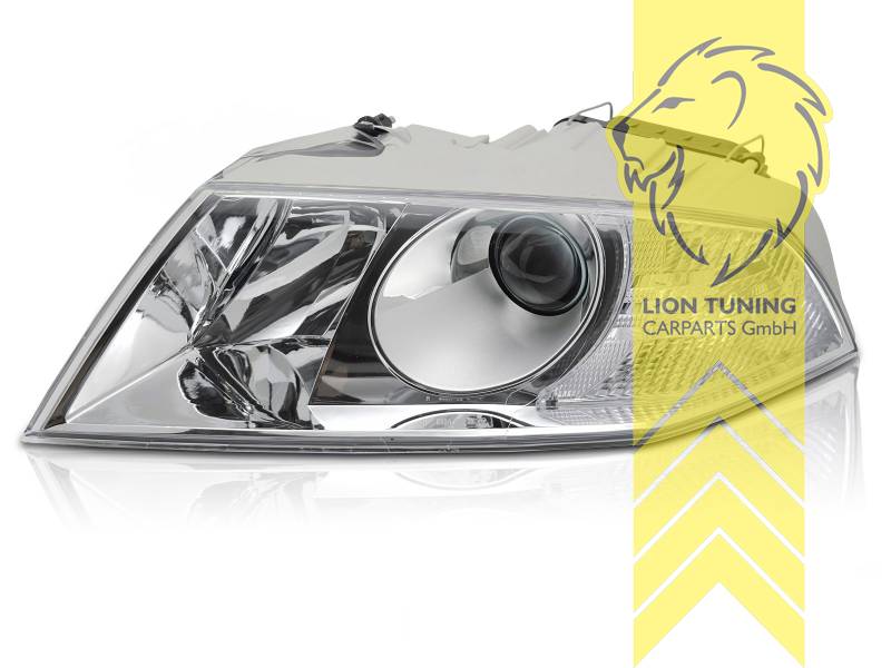 Xenon, HID, Abblendlicht D1S / Fernlicht H1, elektrisch verstellbar - Stellmotor integriert, inkl. Verschlusskappe und Lampenträger, ohne Leuchtmittel, Standard Ausführung, Eintragungsfrei / mit E-Prüfzeichen