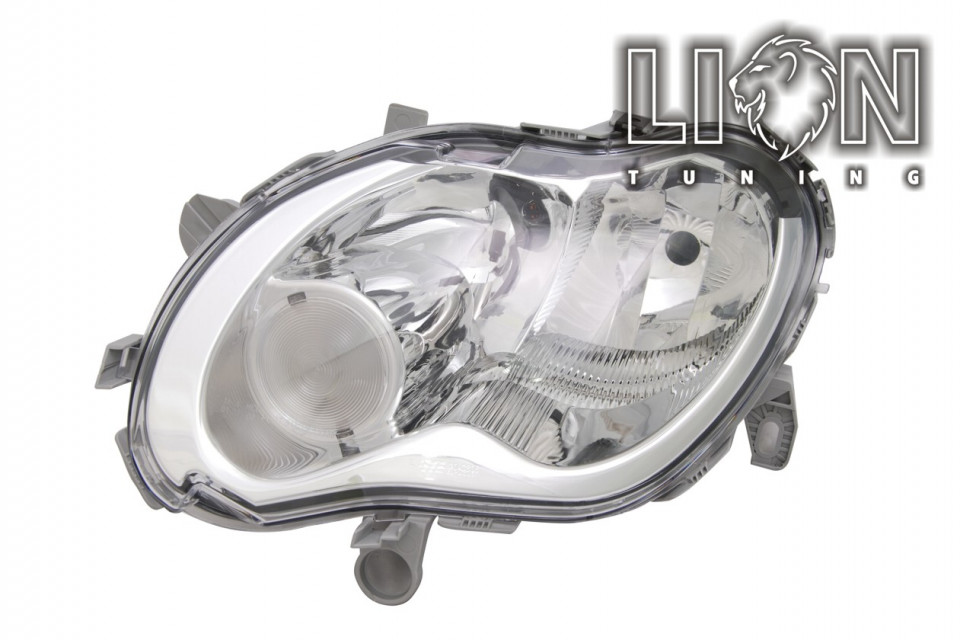 Halogen, Abblendlicht H7 / Fernlicht H1, elektrisch verstellbar - Stellmotor integriert, inkl. Verschlusskappe und Lampenträger, ohne Leuchtmittel, Standard Ausführung, Eintragungsfrei / mit E-Prüfzeichen