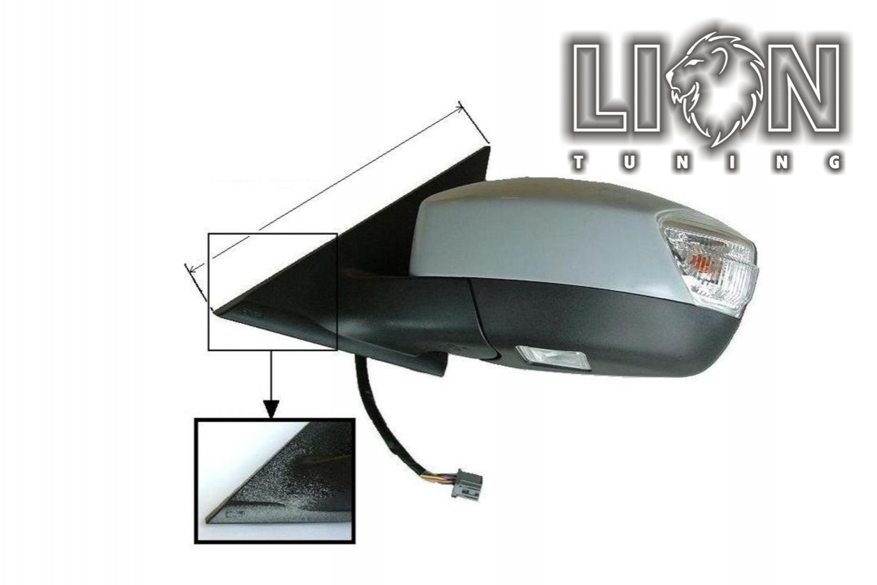 Beheizbar, mit Blinkleuchte, mit Vorfeldbeleuchtung, Elektrisch, grau, 8-poliger Anschlussstecker, grundiert, asphärisch, Eintragungsfrei / keine Eintragung nötig