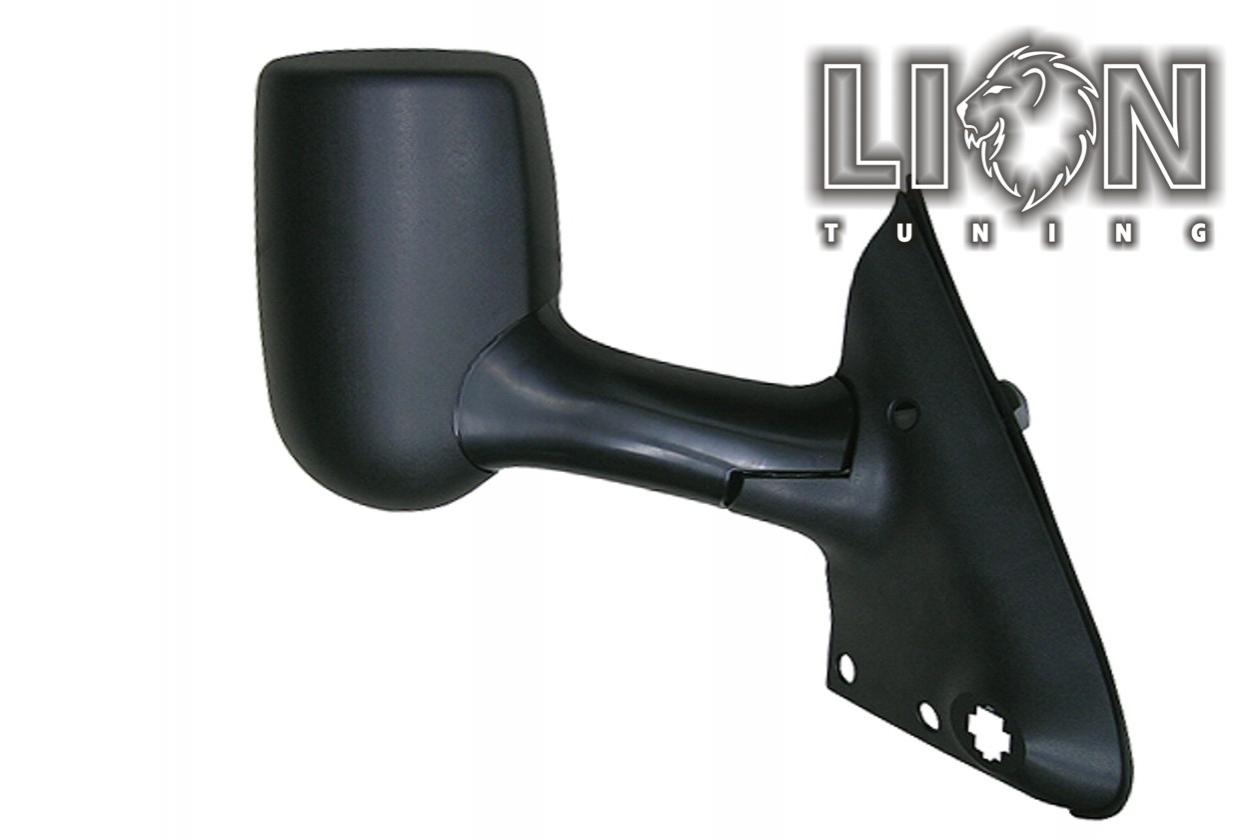 Mechanisch, schwarz, langer Spiegelarm, convex, Eintragungsfrei / keine Eintragung nötig