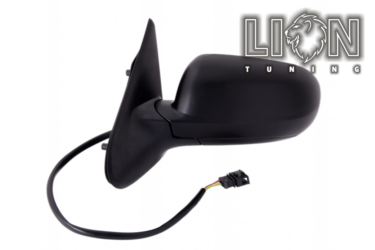 Beheizbar, Elektrisch, schwarz, großes Spiegelgehäuse, asphärisch, Eintragungsfrei / keine Eintragung nötig