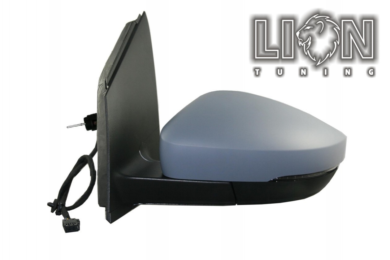 Beheizbar, mit Blinkleuchte, Elektrisch, grau, Anschlussstecker rechteckig, grundiert, asphärisch, Eintragungsfrei / keine Eintragung nötig