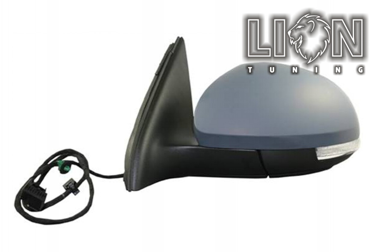 Beheizbar, mit Vorfeldbeleuchtung, Elektrisch einklappbar, mit Blinkleuchte, Elektrisch, grau, grundiert, asphärisch, Eintragungsfrei / keine Eintragung nötig