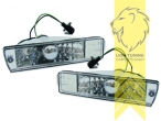 Halogen, chrom, nur passend für GL Stoßstange (große Stoßstange), mit Standlichtfunktion, Blinkerbirnen BAU15S, Eintragungsfrei / mit E-Prüfzeichen