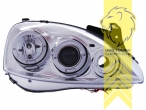 Halogen, chrom, weiß LED, Abblendlicht H1 / Fernlicht H1, Blinkerbirnen BAU15S, elekt verstellbar - Motor wird vom Original übern - nur für Valeo, Eintragungsfrei / mit E-Prüfzeichen