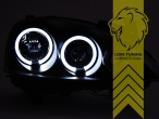 Halogen, chrom, weiß LED, Abblendlicht H1 / Fernlicht H1, Blinkerbirnen BAU15S, elekt verstellbar - Motor wird vom Original übern - nur für Valeo, Eintragungsfrei / mit E-Prüfzeichen