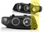 Halogen, schwarz, weiß LED, Abblendlicht H1 / Fernlicht H1, Blinkerbirnen BAU15S, elektrisch verstellbar - Stellmotor wird vom Original übernommen, Eintragungsfrei / mit E-Prüfzeichen