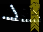 mit LED Blinker, Halogen, chrom, Abblendlicht H7 / Fernlicht H1, elektrisch verstellbar - Stellmotor integriert, Eintragungsfrei / mit E-Prüfzeichen