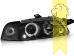 Halogen, schwarz, weiß LED, Abblendlicht H1 / Fernlicht H1, Blinkerbirnen BAU15S, manuell verstellbar, Eintragungsfrei / mit E-Prüfzeichen
