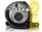 Halogen, schwarz, weiß LED, Abblendlicht H1 / Fernlicht H1, Blinkerbirnen BAU15S, elektrisch verstellbar - Stellmotor integriert, Eintragungsfrei / mit E-Prüfzeichen