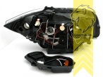 Halogen, schwarz, weiß LED, Abblendlicht H7 / Fernlicht H7, Blinkerbirnen BAU15S, elektrisch verstellbar - Stellmotor wird vom Original übernommen, Eintragungsfrei / mit E-Prüfzeichen
