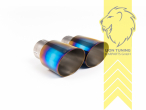 76 mm (3 Zoll), 1 x 90mm, Endrohr duplex, 90mm, Titan geflämmt, nur passend für Fahrzeuge mit OPF, nicht passend für xDrive, Edelstahl, Eintragungsfrei / mit ABE