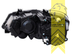 Xenon, HID, chrom, schwarz, für Fahrzeuge mit Original H7 Scheinwerfern, Abblendlicht D3S / Fernlicht H7 / Tagfahrlicht LED, elektrisch verstellbar - Stellmotor wird vom Original übernommen, Eintragungsfrei / mit E-Prüfzeichen