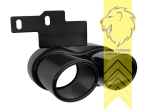 links und rechts in 4-Rohr Optik, schwarz glänzend, schwarz, nicht passend für S-Line, Nur passend für Modelle ohne Ad-Blue Tank, Edelstahl Pulverbeschichtet, Eintragungsfrei / als Ersatzteil verwendbar