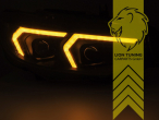 Xenon, HID, schwarz, weiß LED, nicht für Fahrzeuge mit AFS oder Night Vision, Abblendlicht D1S / Fernlicht H7, elektrisch verstellbar - Stellmotor integriert, Eintragungsfrei / mit E-Prüfzeichen
