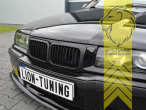 nur passend für Vorfacelift Grill, Metall / Stahl, schwarz - lackierfähig, für Fahrzeuge ohne SRA