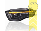 dynamischer LED Blinker, Xenon, HID, schwarz, nicht für Fahrzeuge mit Kurvenlicht, Abblendlicht und Fernlicht in einer Linse D3S / Tagfahrlicht LED, elektrisch verstellbar - Stellmotor integriert, Eintragungsfrei / mit E-Prüfzeichen, Eintragungsfrei / mit R87 Zulassung als Tagfahrlicht