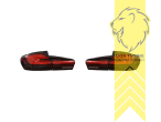 LED, mit LED Blinker, dynamischer LED Blinker, schwarz, Eintragungsfrei / mit E-Prüfzeichen