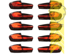 LED, mit LED Blinker, dynamischer LED Blinker, schwarz, Eintragungsfrei / mit E-Prüfzeichen