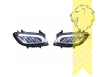 LED, mit LED Blinker, schwarz, LED Abblendlicht / LED Fernlicht, elektrisch verstellbar - Stellmotor integriert, Eintragungsfrei / mit E-Prüfzeichen, Eintragungsfrei / mit R87 Zulassung als Tagfahrlicht