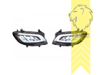 LED, mit LED Blinker, schwarz, LED Abblendlicht / LED Fernlicht, elektrisch verstellbar - Stellmotor integriert, Eintragungsfrei / mit E-Prüfzeichen, Eintragungsfrei / mit R87 Zulassung als Tagfahrlicht