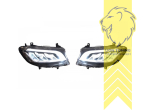 LED, mit LED Blinker, schwarz, LED Abblendlicht / LED Fernlicht, elektrisch verstellbar - Stellmotor integriert, Eintragungsfrei / mit E-Prüfzeichen, Eintragungsfrei / mit R87 Zulassung als Tagfahrlicht